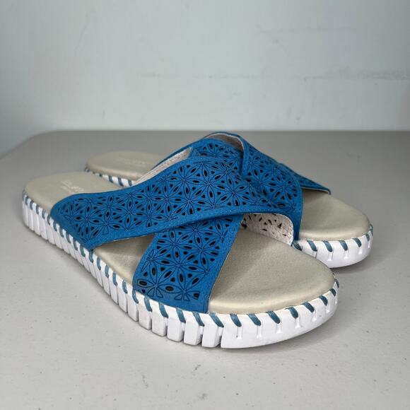 Ilse Jacobsen Blue Tulip 1575 Slide Sandals 44/US 12 - Picture 2 of 7